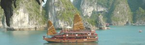 Jonque sur la Baie d'Halong